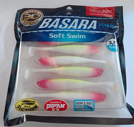 LUCKY JOHN BASARA 3D SOFT SWİM 3.5'' (8.89 CM ) TR005 6P SİLİKON YEM