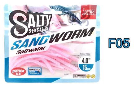 Lucky John Sandworm SaltWater 10Cm Silikon YeM F05