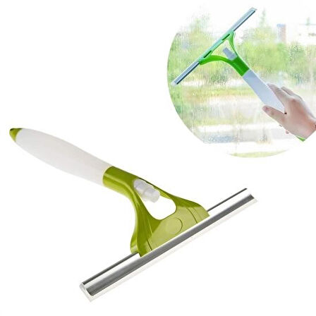 By Nevser® Pratik Spreyli Cam Sil Pencere Ayna Tezgah Duşakabin Temizleyici Püskürtmeli Silme Aparatı