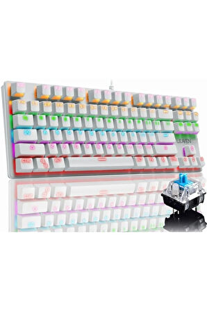 K550 Mavi Switch Kablolu Mekanik Klavye-87 Tuş-hotswap-switch Hediyeli