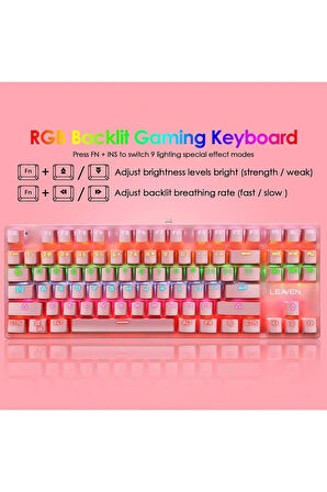 K550 Mavi Switch Mekanik Klavye-87 Tuş Tkl