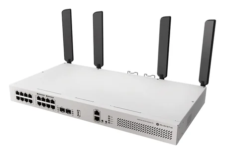 MikroTik CRS418-8P-8G-2S+5axQ2axQ-RM L3 Yönetilebilir Wi-Fi 6 Switch