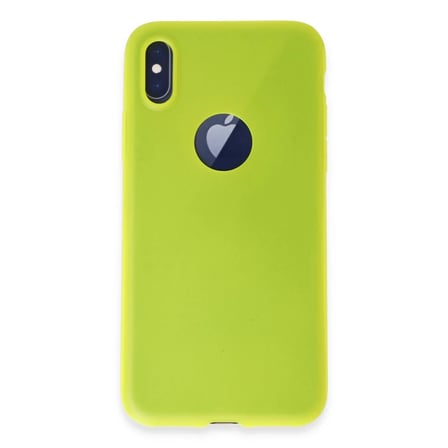 Apple iPhone X Kılıf First Silikon - Parlak Sarı