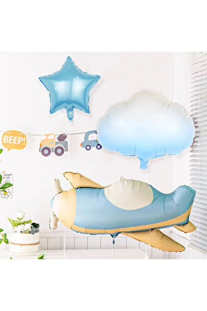 BULUT UÇAK FOLYO BALON SET