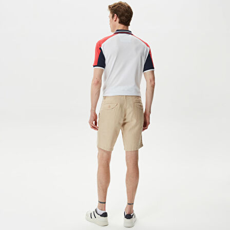 Nautica Erkek Krem Keten Bermuda