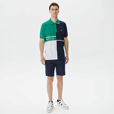 Nautica Erkek Lacivert Keten Bermuda