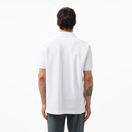 Nautica Erkek Classic Fit Beyaz Kısa Kollu Polo Yaka T-Shirt