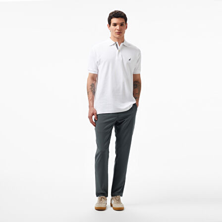 Nautica Erkek Classic Fit Beyaz Kısa Kollu Polo Yaka T-Shirt
