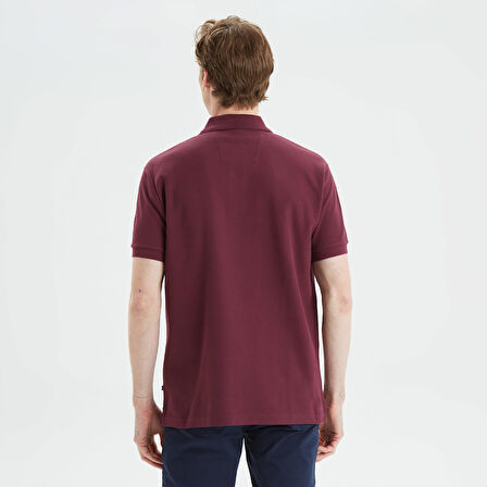 Nautica Erkek Bordo Classic Fit Kısa Kollu Polo Yaka T-Shirt