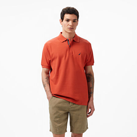 Nautica Erkek Kırmızı Classic Fit Kısa Kollu Polo Yaka T-Shirt