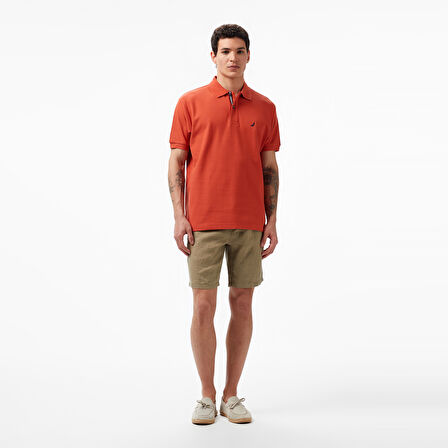 Nautica Erkek Kırmızı Classic Fit Kısa Kollu Polo Yaka T-Shirt