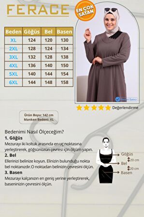 Kadın Buyuk Beden Petek Kumaş Jakar Anne Elbisesi