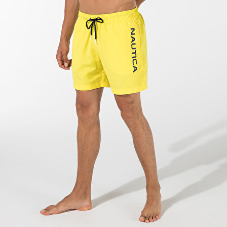 Nautica Erkek Sarı Regular Fit Deniz Şortu