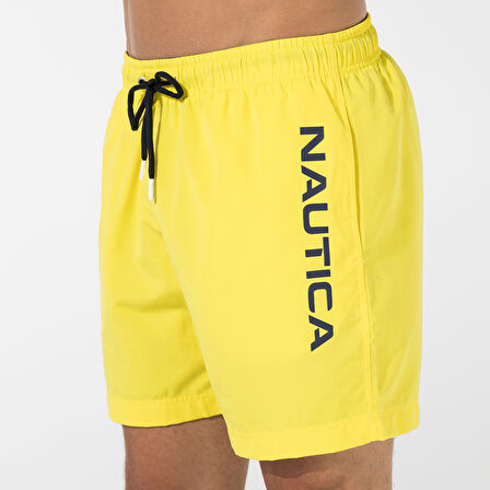 Nautica Erkek Sarı Regular Fit Deniz Şortu