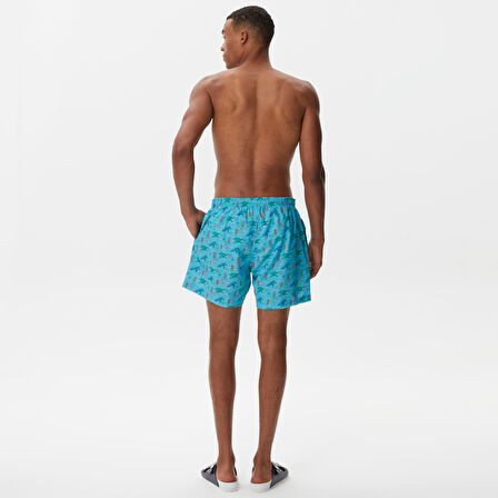 Nautica Erkek Mavi Baskılı Deniz Şortu