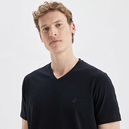Nautica Erkek Siyah Standart Fit T-Shirt