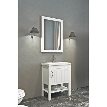 HELEN 65 CM BANYO DOLABI BEYAZ - BOY DOLAP HARİÇ 