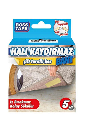 NUTRINVITAL İkili Halı Kaydırmaz Bant Halı Kilim Sabitleme ve Yapıştırma Bandı En:50mm Boy:5metre