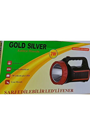 Gold Silver El Feneri Şarj Edilebilir