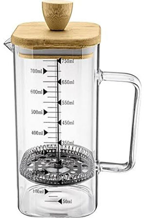 Bambum French Press 3 Ü 1 Arada 750 Ml Borosikilat Fitre Kahve Demliği