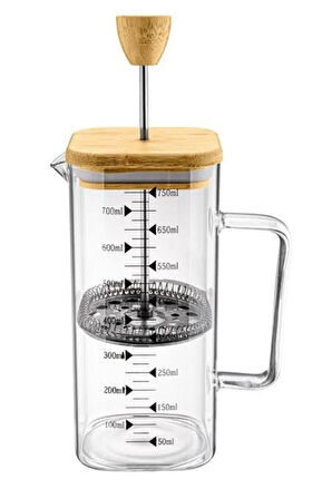 Bambum French Press 3 Ü 1 Arada 750 Ml Borosikilat Fitre Kahve Demliği