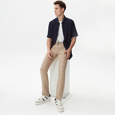 Nautica Erkek Lacivert Classic Fit Kısa Kollu Gömlek