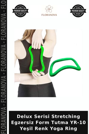 Delux Serisi Stretching Egzersiz Form Tutma YR-10 Yeşil Renk Yoga Ring