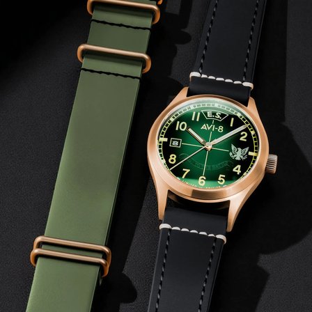 AVI-8 Flyboy Eagle Squadron Automatic Bronze 85th Limited Edition AV-4145-03 Otomatik Erkek Kol Saati