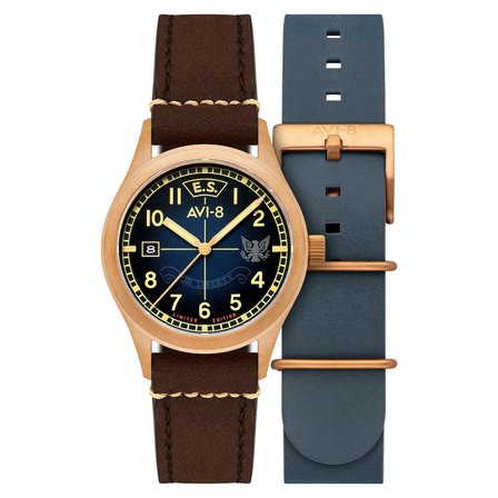 AVI-8 Flyboy Eagle Squadron Automatic Bronze 85th Limited Edition AV-4145-02 Otomatik Erkek Kol Saati