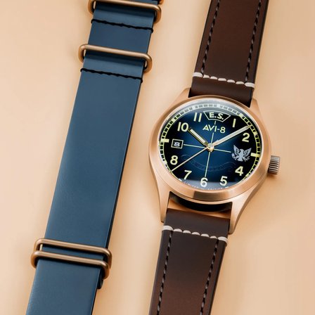 AVI-8 Flyboy Eagle Squadron Automatic Bronze 85th Limited Edition AV-4145-02 Otomatik Erkek Kol Saati