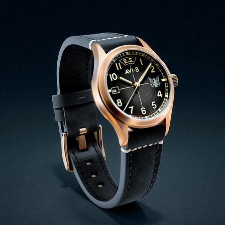 AVI-8 Flyboy Eagle Squadron Automatic Bronze 85th Limited Edition AV-4145-01 Otomatik Erkek Kol Saati