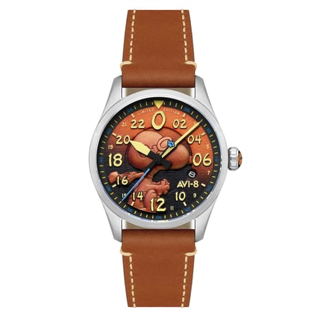 AVI-8 Spitfire AV-4150-02 Peanuts Snoopy Flying Ace 24 Hour Automatic Limited Edition Erkek Kol Saati