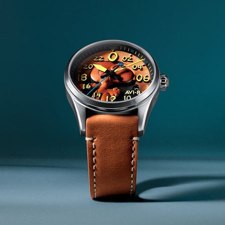 AVI-8 Spitfire AV-4150-02 Peanuts Snoopy Flying Ace 24 Hour Automatic Limited Edition Erkek Kol Saati