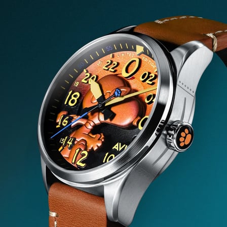 AVI-8 Spitfire AV-4150-02 Peanuts Snoopy Flying Ace 24 Hour Automatic Limited Edition Erkek Kol Saati