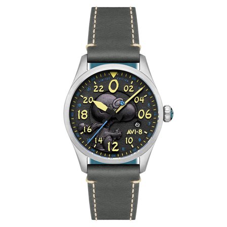 AVI-8 Spitfire AV-4150-01 Peanuts Snoopy Flying Ace 24 Hour Automatic Limited Edition Erkek Kol Saati