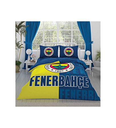 Fenerbahçe Parçalı Logo Pamuk Nevresim Takımı