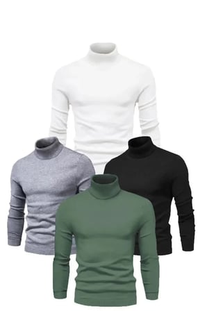 ModiG 4 Adet Unisex Kaşkorse Boğazlı Full Likralı Fitilli Body Kazak