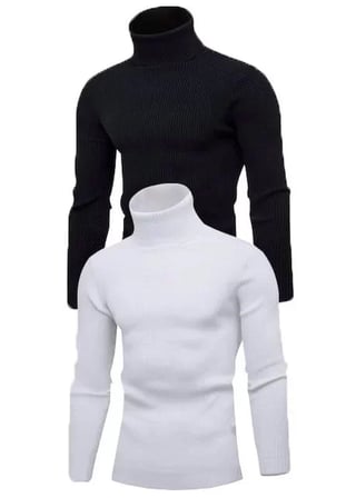 ModiG 2 Adet Unisex Kaşkorse Boğazlı Full Likralı Fitilli Body Kazak