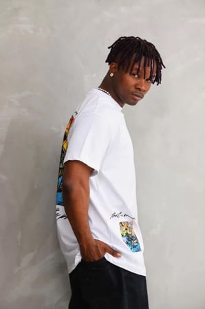 Baskılı Unisex Günlük Stil Beyaz Pozitif Enerji Oversize Tişört