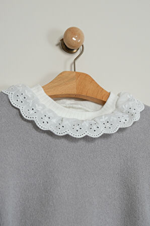 Kız Çocuk Bluzlu Süveterli Pantolonlu Üçlü Takım TKM.7070