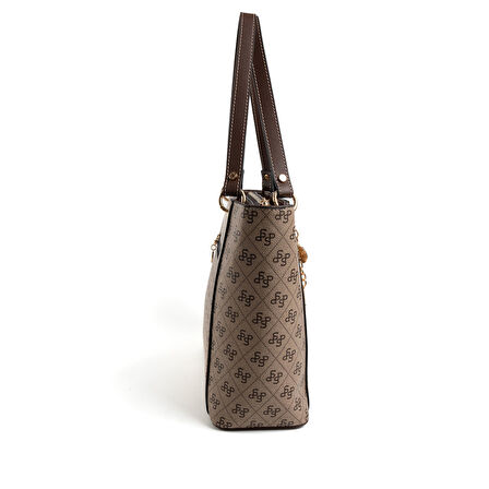 Silver Polo  Kadın Omuz Çantası 1176-47668 SILVER POLO Kadın ÇANTASI M178 KOYU BEJ-MAT KAHVE