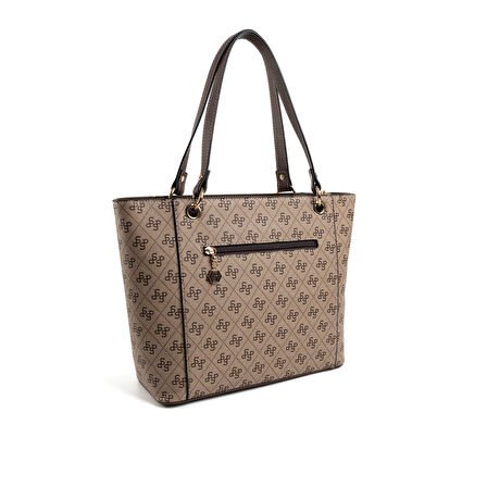 Silver Polo  Kadın Omuz Çantası 1176-47668 SILVER POLO Kadın ÇANTASI M178 KOYU BEJ-MAT KAHVE