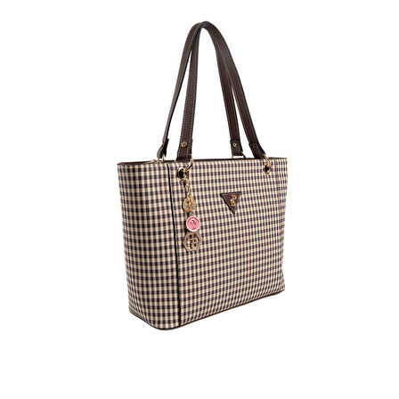 Silver Polo  Kadın Omuz Çantası 1176-47670 SILVER POLO BAYAN ÇANTASI M191 KAHVE SARI-MAT KAHVE