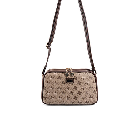 Silver Polo  Kadın Çapraz Çanta 899-47671 SILVER POLO ÇAPRAZ BAYAN ÇANTASI M178 KOYU BEJ-MAT KAHVE