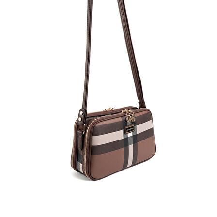 Silver Polo  Kadın Çapraz Çanta 899-47672 SILVER POLO ÇAPRAZ BAYAN ÇANTASI MK85 KOYU KAHVE-MAT KAHVE