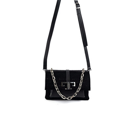 Silver Polo  Kadın Çapraz Çanta 1148-47678 SILVER POLO ÇAPRAZ BAYAN ÇANTASI M158 SİYAH-NOVA SİYAH