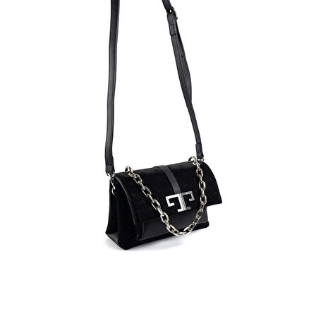 Silver Polo  Kadın Çapraz Çanta 1148-47678 SILVER POLO ÇAPRAZ BAYAN ÇANTASI M158 SİYAH-NOVA SİYAH