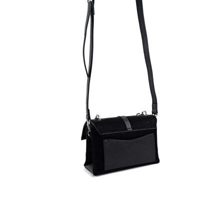 Silver Polo  Kadın Çapraz Çanta 1148-47678 SILVER POLO ÇAPRAZ BAYAN ÇANTASI M158 SİYAH-NOVA SİYAH