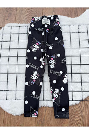 Kuromi Baskılı Mevsimlik Çocuk Tayt 4'lü Set