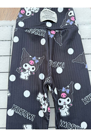 Kuromi Baskılı Mevsimlik Çocuk Tayt 4'lü Set